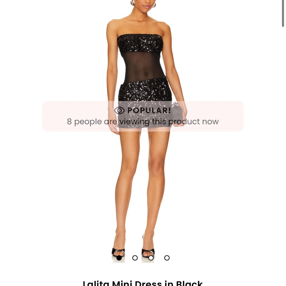 Super down sequin strapless dress